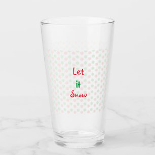 Noël laissez neiger la coupe de verre