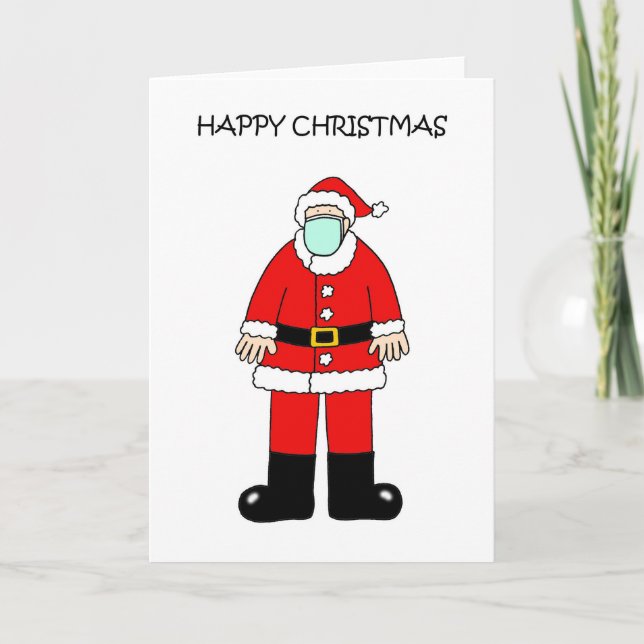 Noël Le Père Noël porte une carte Masque Visage (Devant)