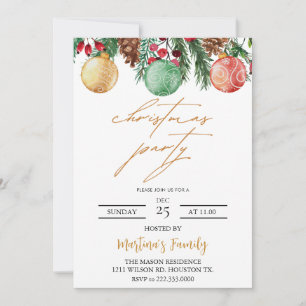 Noël Lunch Invitations Brunch de Noël