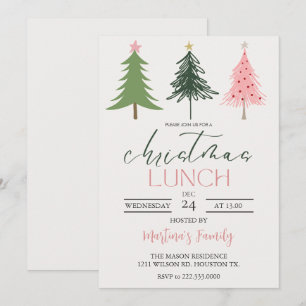Noël Lunch Invitations Brunch de Noël