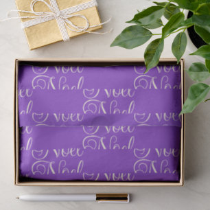 Noel Luxurious Royal Purple & Cream Christmas Tissue Paper