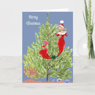 Noël magique avec carte de vacances de Sirène