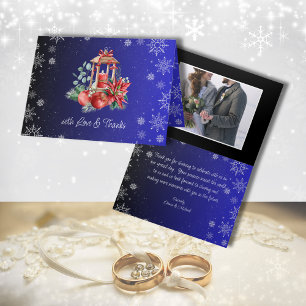 Noël Mariage Carte de remerciements