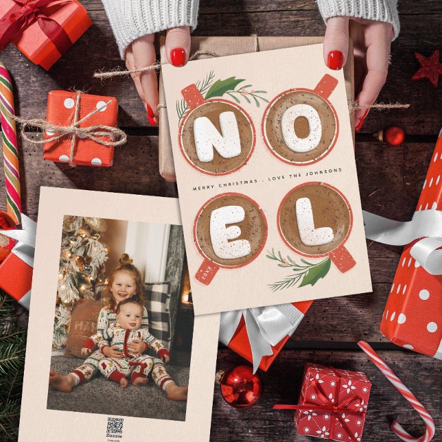 Noel Marshmallows Hot Cocoa Photo Holiday Card (Creator Uploaded)