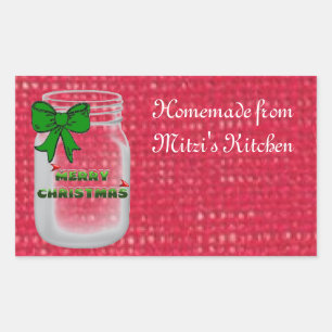 Noël Mason Jar Étiquettes