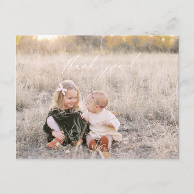 Noël merci carte postale photo (Devant)