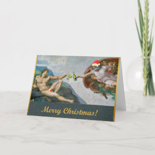 Noël Michelangelo Funny Carte de voeux