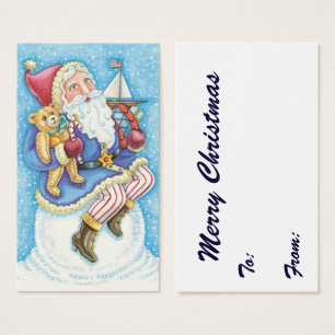 Noël mignon, le Père Noël sur Snowball avec jouets