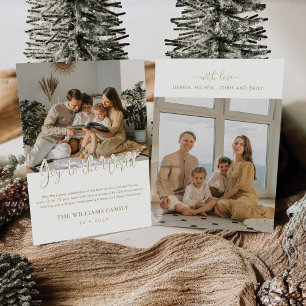 Noël minimaliste avec carte photo