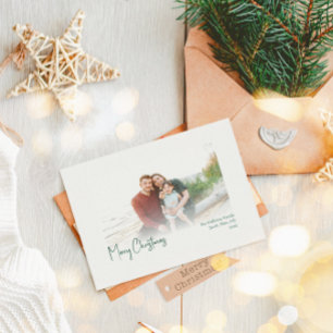 Noël moderne   Carte Vacances photos vertes