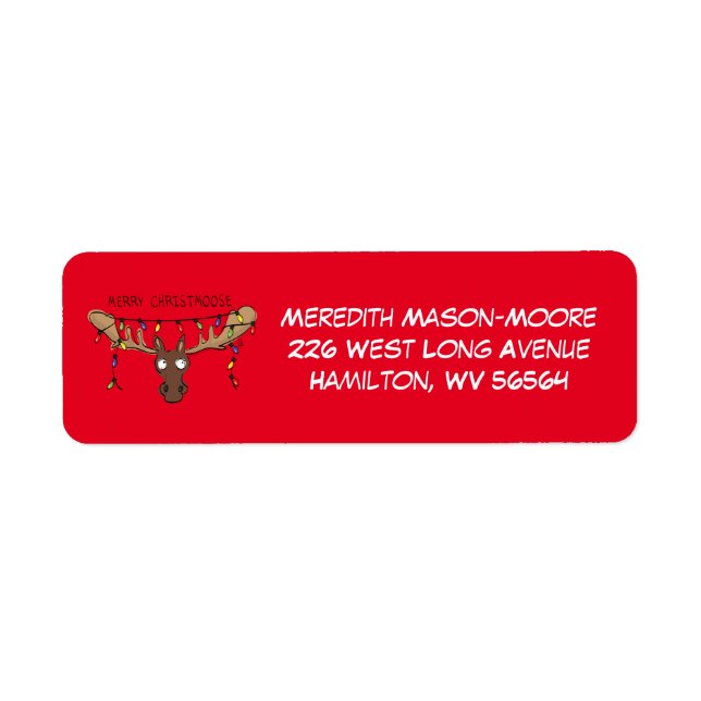 Noël Moose mignonne drôle animal de vacances (Devant)