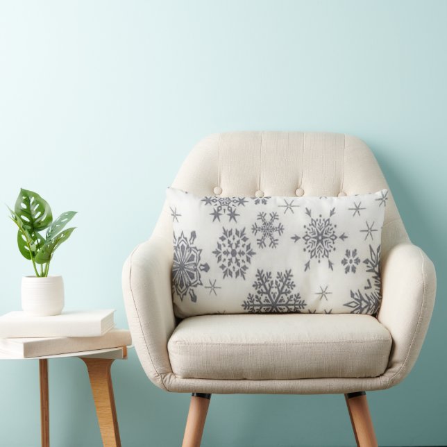 Noël Motif de vacances Coussin de flocon de neige (Chaise)