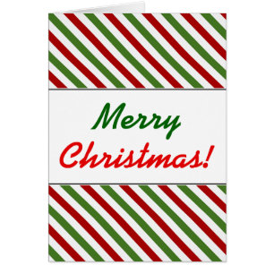 Noël ; Motif rayé rouge, blanc et vert