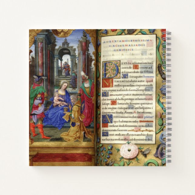 Noël Nativité Scène Renaissance Vieux livre (Dos)