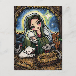 Noël Nativité Vierge Marie Jesus Art Carte postale