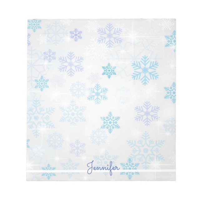 Noel Neige w Nom Stocking Stuffer Bloc-notes (Devant)