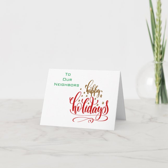 *NOËL/NOUVELLE ANNÉE ACCUEILLIS* CARTE VOISINE (Devant)