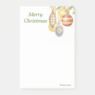 Noël ornemente des bloc - notes de post-it 4 x 6