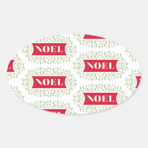noel oval sticker
