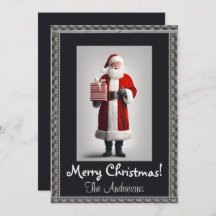 Noël Père Noël 8 Joyeux Noël ! Carte de Noël