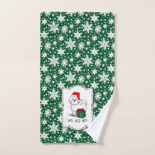 Noël Père Noël Bichon Frise Chien mignonne