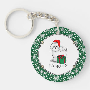 Noël Père Noël Bichon Frise Chien mignonne