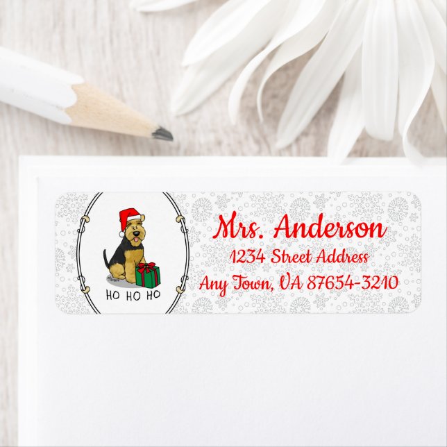 Noël Père Noël Casquette Welsh Terrier Chien migno (En situation)