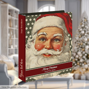 Noël Père Noël Classeur texte personnalisé