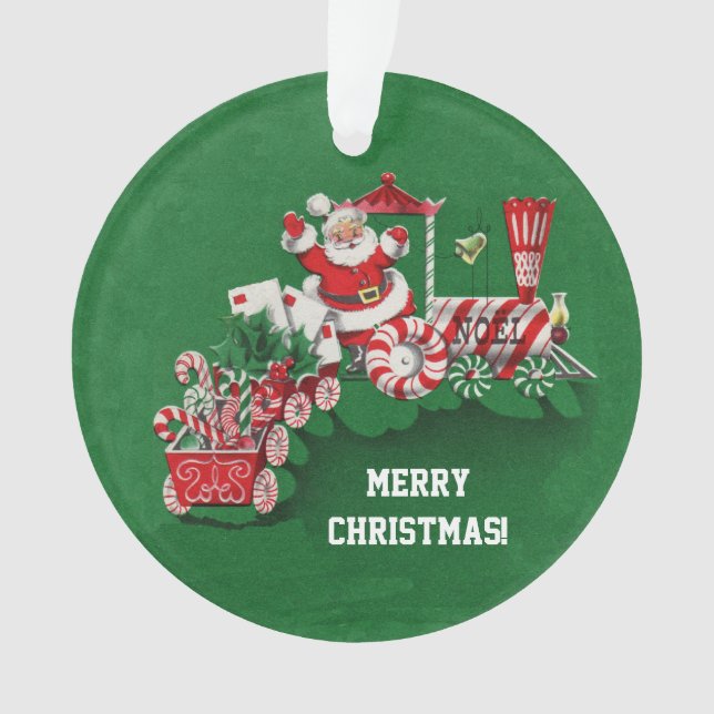 Noël Père Noël équitation Pepperment Candy Train (devant)