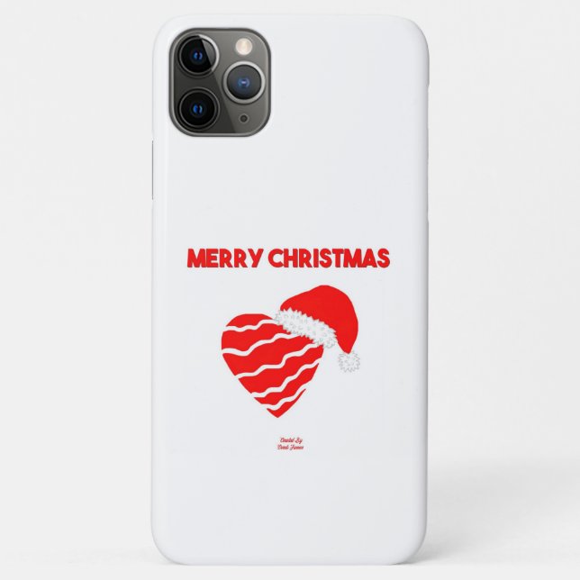 Noël Père Noël Heart Apple iPhone 11 Pro Max Coque (Dos)
