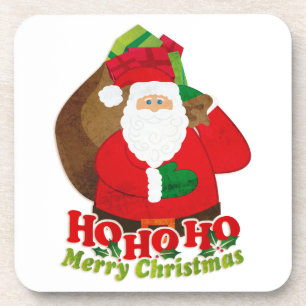 Noël Père Noël ho ho ho jeu de 6 dessous de verre