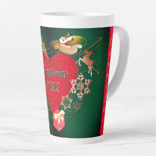Noël Père Noël Reindeer Latte Mug