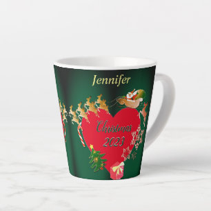 Noël Père Noël Reindeer Latte Mug