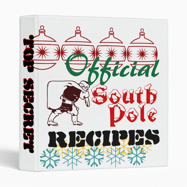 Noël personnalisé de classeur de recette (Devant/Côté)