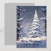 Noël pin 7, Joyeux jours fériés, carte de voeux