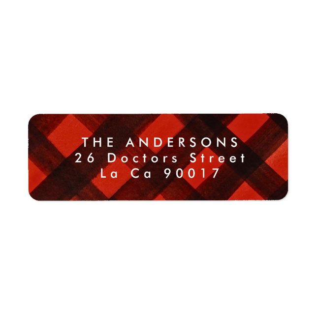 Noël Plaid Rouge Noir Peinture Moderne (Devant)