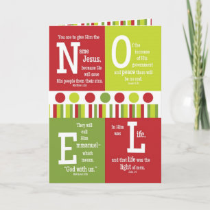 NOEL PLIÉ Écriture Verse Carte de Noël