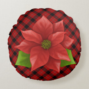 Noël Poinsettia Coussin