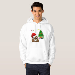 noël poo emoji mens sweat - shirt à capuche capoté