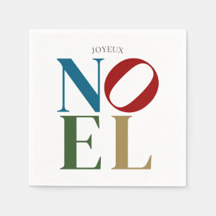 NOEL Pop Letter Art Inspired Christmas Napkin