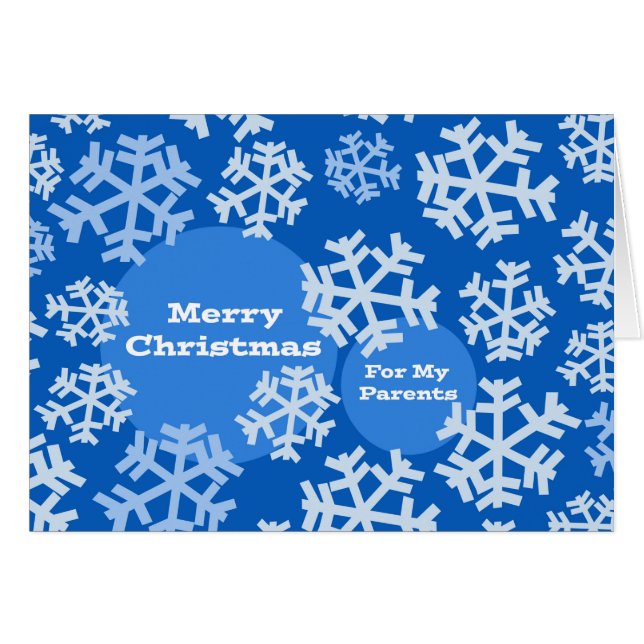 Noël pour les parents, Design de flocon de neige,  (Devant horizontal)