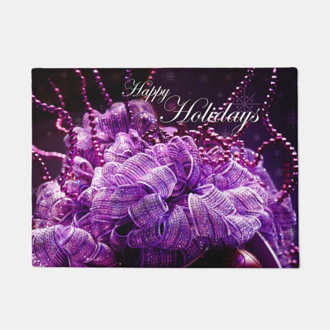 Noël pourpre - tapis de porte (Devant)