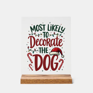Noël Probablement Décorer Chien Xmas Famille Enfan
