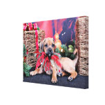 Noël - Puggle - GUS Impression Sur Toile