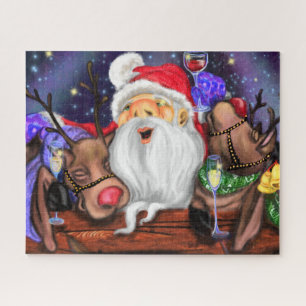 Noël Puzzle Cadeau Père Noël et Reindeers - Amusan