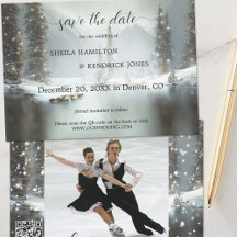Noël QR Code photo hiver Enregistrer la carte de d