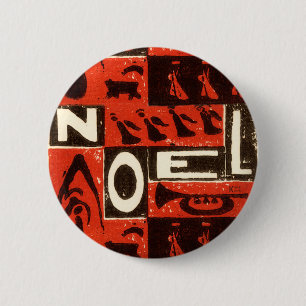 Noel Red 2 Inch Round Button