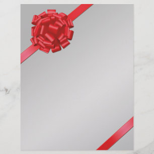Noël Red Bow - Papier en-tête