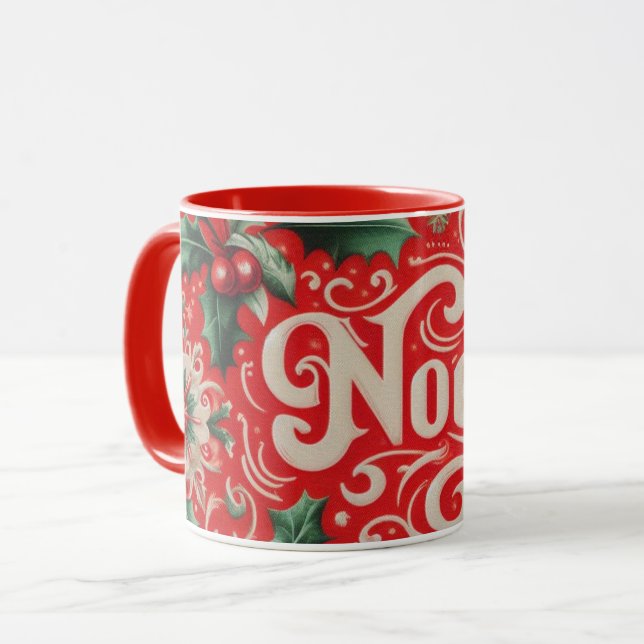 Noel Red & Green  Mug (Front Left)