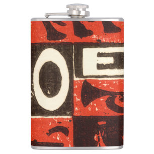 Noel Red Hip Flask